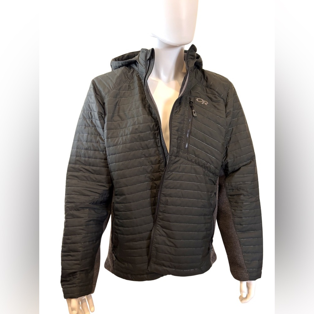Outdoor Research lightweight hooded puffy winter jacket